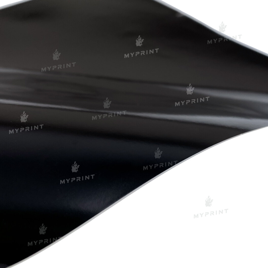 Самоклеюча плівка глянцева чорна GL01 1 пог. м. (1*0,3 м) (8516) - фото 2 - Плотери і матеріали для порізки