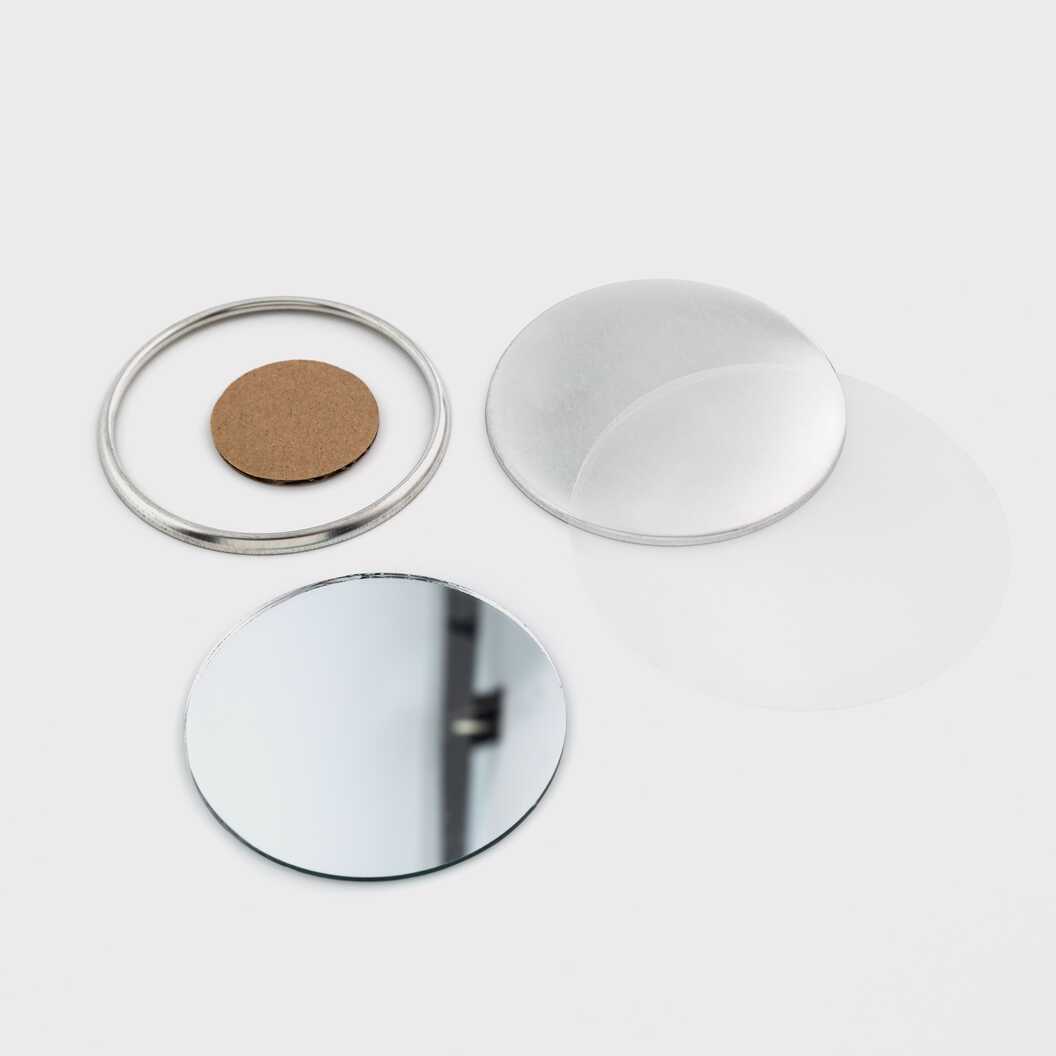 Заготовка для закатного дзеркала 75 мм (0220) - фото 2 Заготовка для закатного дзеркала 75 мм (0220) - фото 2 - Обладнання і заготовки для значків магнітів брелоків