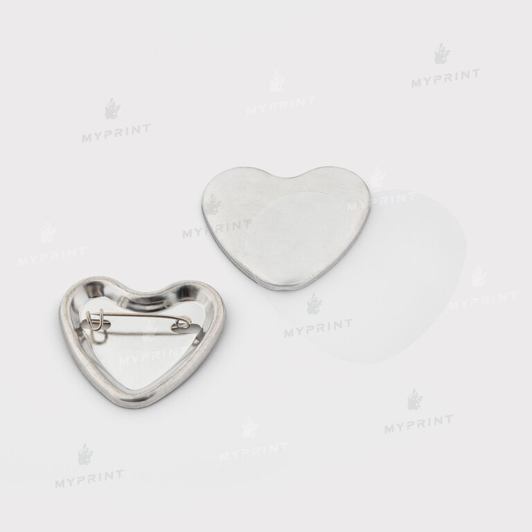 Заготовка для закатного значка серце 39*45 мм (9878) 