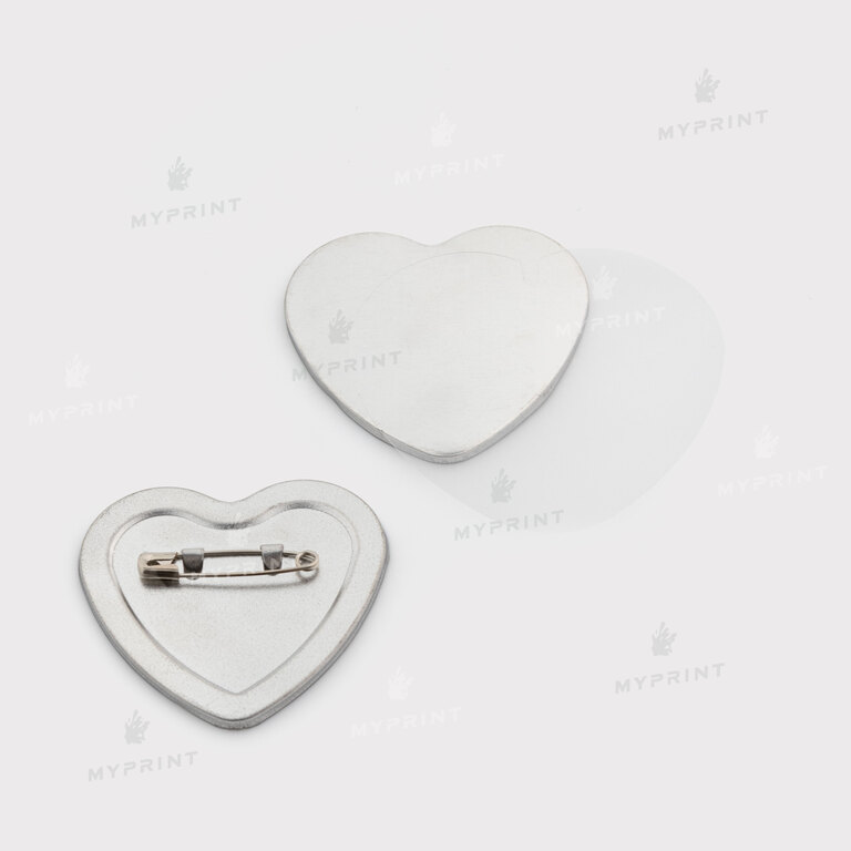 Заготовка для закатного значка серце 52*57 мм (11433) 