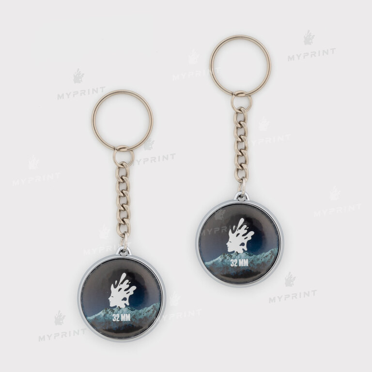 Заготовка для закатного брелока двостороннього 32 мм (6998) 
