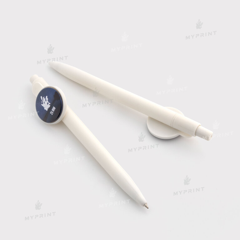 Заготовка для закатної ручки біла 25 мм (7004) 