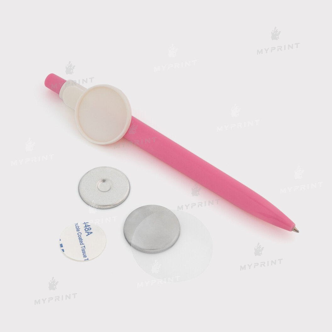 Заготовка для закатної ручки рожева 25 мм (7005) - фото 2 Заготовка для закатної ручки рожева 25 мм (7005) - фото 2 - Обладнання і заготовки для значків магнітів брелоків