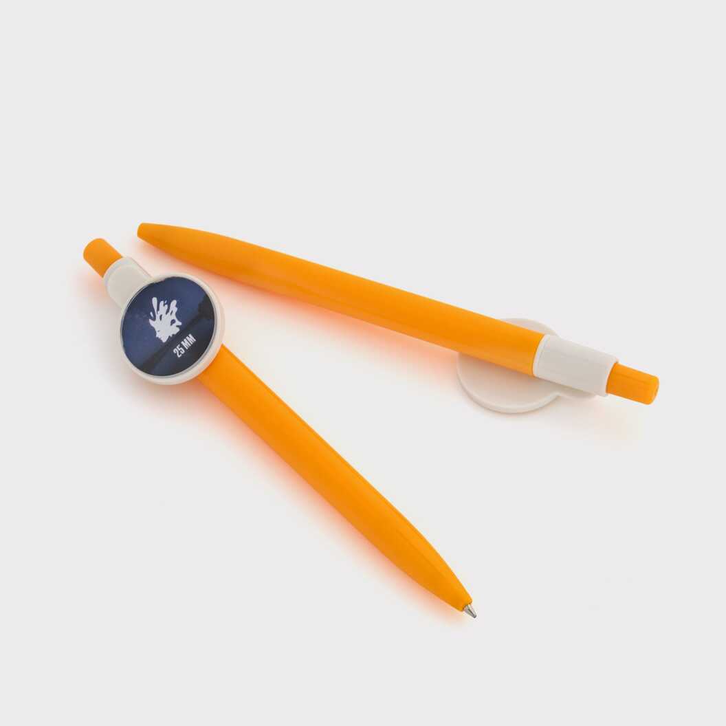 Заготовка для ручки самозбірна помаранчева 25 мм (7013) - фото 1 Заготовка для ручки самозбірна помаранчева 25 мм (7013) - фото 1 - Обладнання і заготовки для значків магнітів брелоків