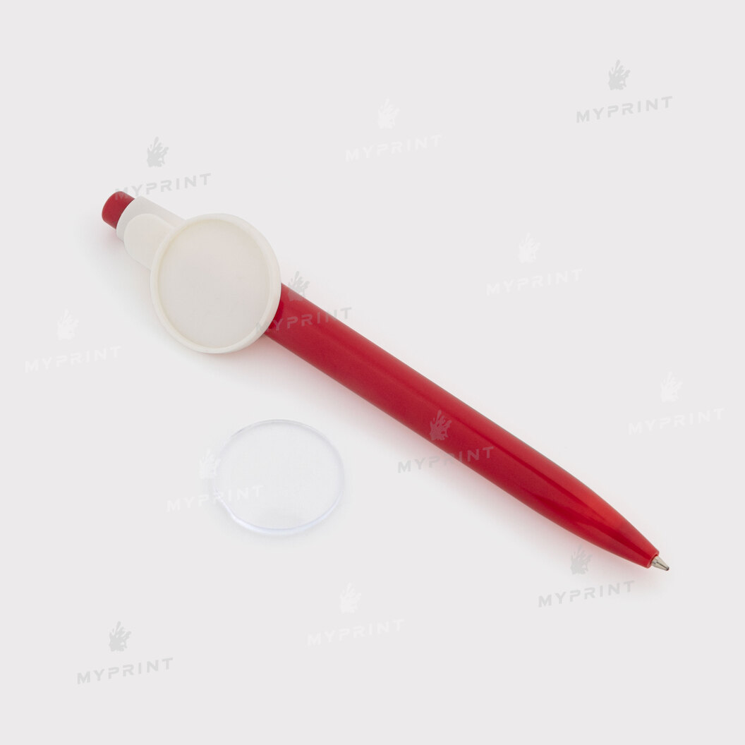 The blank for the pen is self-assembling, red, 25 mm (8320) - фото 2 - Equipment and blanks for badges magnets key rings