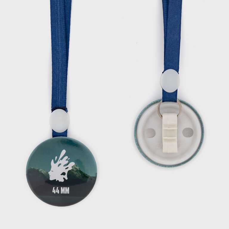 Заготовка для закатної медалі 44 мм з синьою стрічкою (6280) 