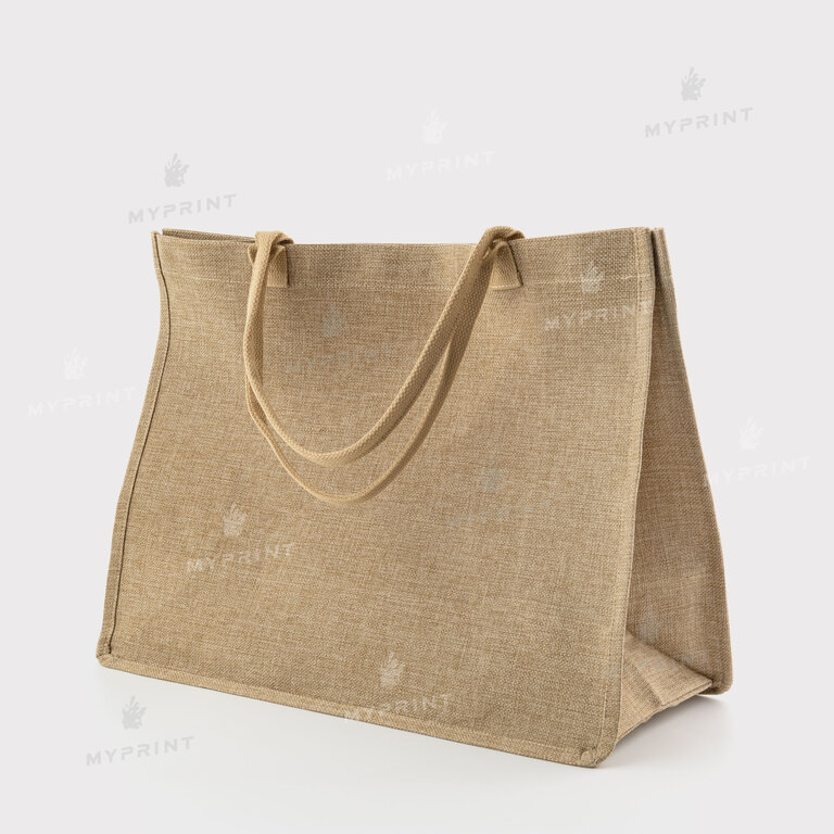 Сумка для сублімації (Tote bag) бежева лляна 45*34*18,5 см (12356) Сумка для сублімації (Tote bag) бежева лляна 45*34*18,5 см (12356)