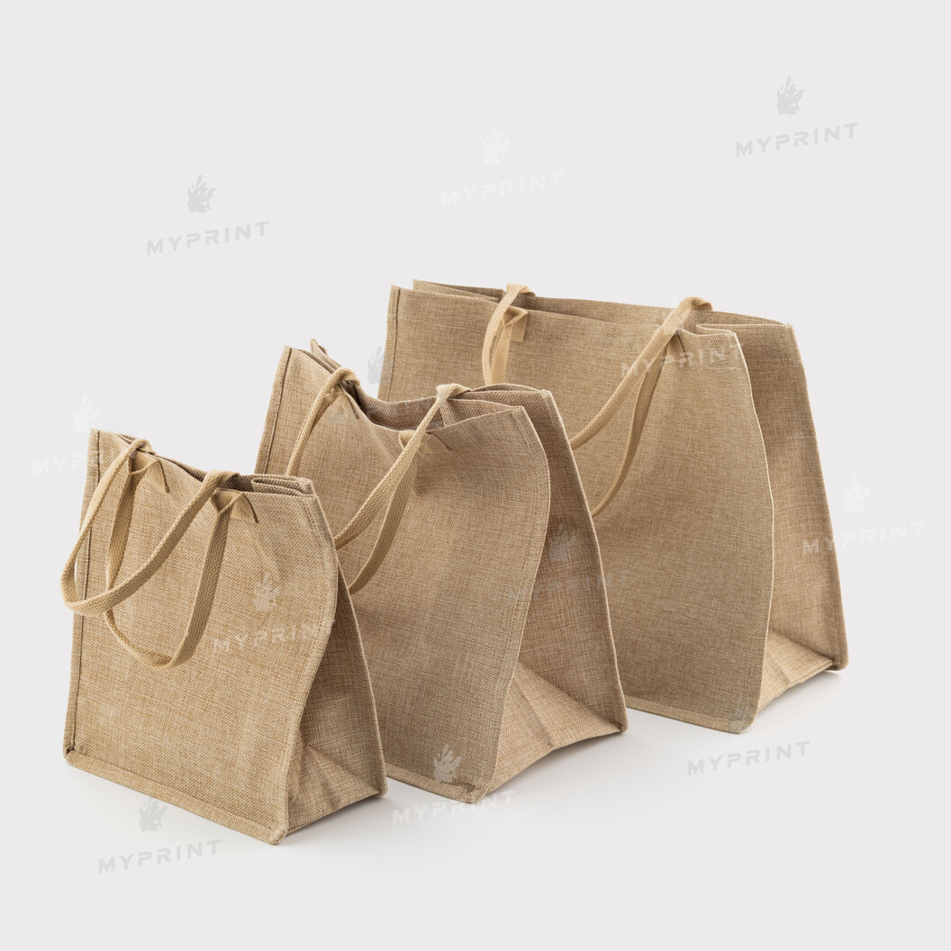 Сумка для сублимации (Tote bag) льняная бежевая 45*34*18,5 см (12356) - фото 6 Сумка для сублимации (Tote bag) льняная бежевая 45*34*18,5 см (12356) - фото 6 - Заготовки для сублимации