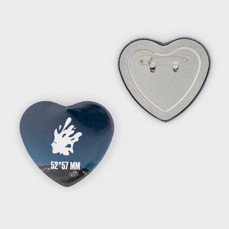 Заготовка для закатного значка сердце 52*57 мм My Print mp5257m (11979) 