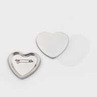 Заготовка для закатного значка серце 52*57 мм (11433) - фото 2 - Обладнання і заготовки для значків магнітів брелоків