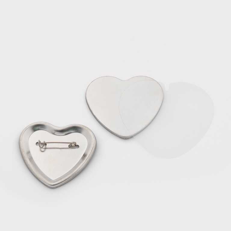 Заготовка для закатного значка серце 52*57 мм (11433) 