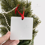 Ялинкова іграшка для сублімації квадратна акрилова одностороння 76,2*76,2 мм, товщина 3 мм (12211) - фото 6 Ялинкова іграшка для сублімації квадратна акрилова одностороння 76,2*76,2 мм, товщина 3 мм (12211) - фото 6 - Заготовки для сублімації