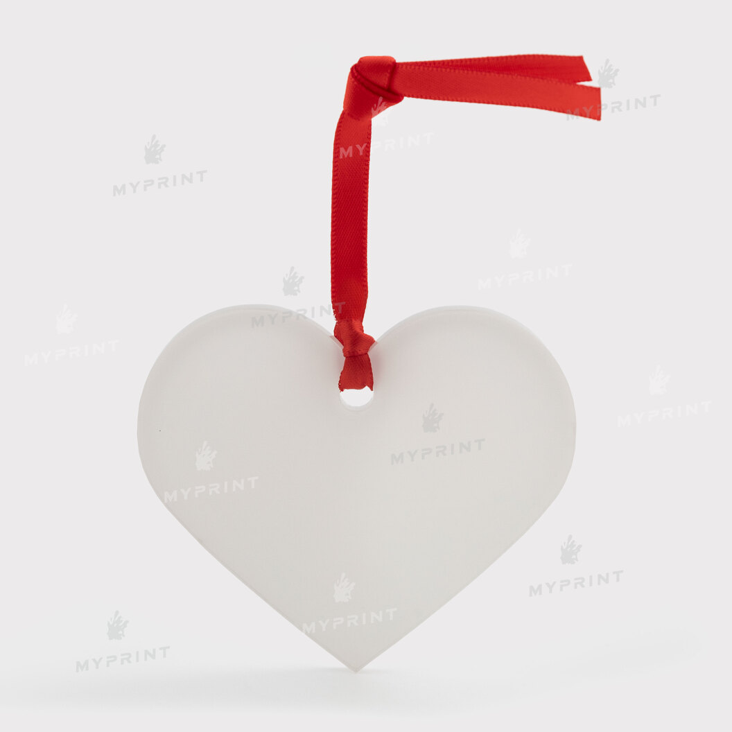 Ялинкова іграшка для сублімації у формі серця акрилова одностороння 76,2*65,8 мм, товщина 3 мм (12212) - фото 1 Ялинкова іграшка для сублімації у формі серця акрилова одностороння 76,2*65,8 мм, товщина 3 мм (12212) - фото 1 - Заготовки для сублімації