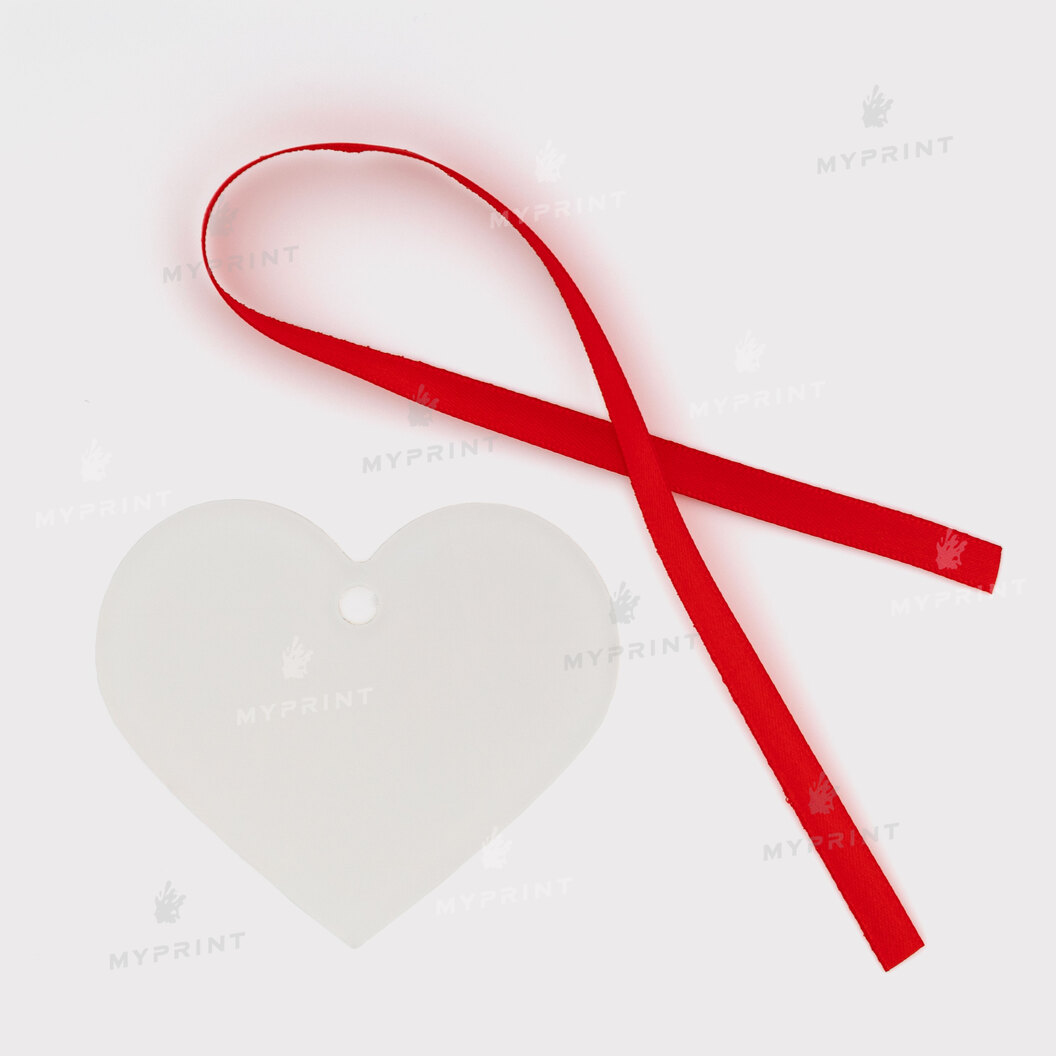 Ялинкова іграшка для сублімації у формі серця акрилова одностороння 76,2*65,8 мм, товщина 3 мм (12212) - фото 3 Ялинкова іграшка для сублімації у формі серця акрилова одностороння 76,2*65,8 мм, товщина 3 мм (12212) - фото 3 - Заготовки для сублімації