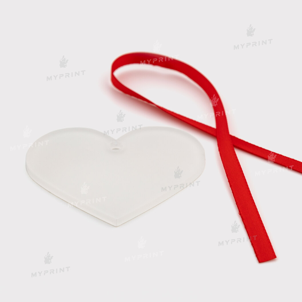 Ялинкова іграшка для сублімації у формі серця акрилова одностороння 76,2*65,8 мм, товщина 3 мм (12212) - фото 4 Ялинкова іграшка для сублімації у формі серця акрилова одностороння 76,2*65,8 мм, товщина 3 мм (12212) - фото 4 - Заготовки для сублімації