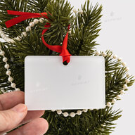 Ялинкова іграшка для сублімації прямокутна акрилова одностороння 50,8*76,2 мм, товщина 3 мм (12213) - фото 6 Ялинкова іграшка для сублімації прямокутна акрилова одностороння 50,8*76,2 мм, товщина 3 мм (12213) - фото 6 - Заготовки для сублімації