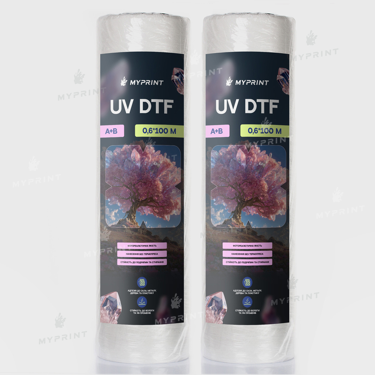 Пленка для UV DTF печати My Print A+B, рулон 0,6*100 м (10054) Пленка для UV DTF печати My Print A+B, рулон 0,6*100 м (10054)
