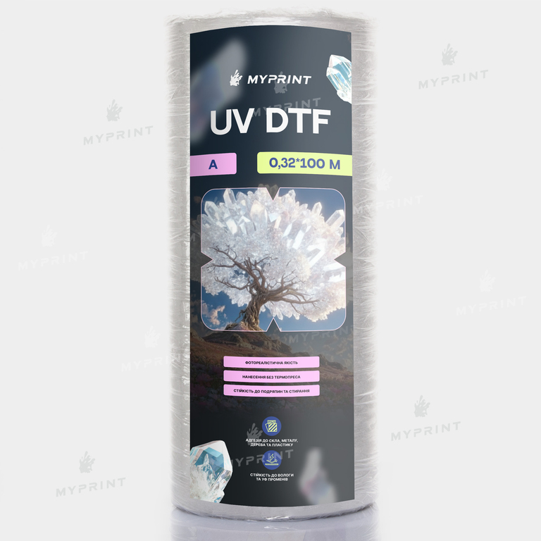 Пленка для UV DTF печати My Print A, рулон 0,32*100 м (11564) Пленка для UV DTF печати My Print A, рулон 0,32*100 м (11564)