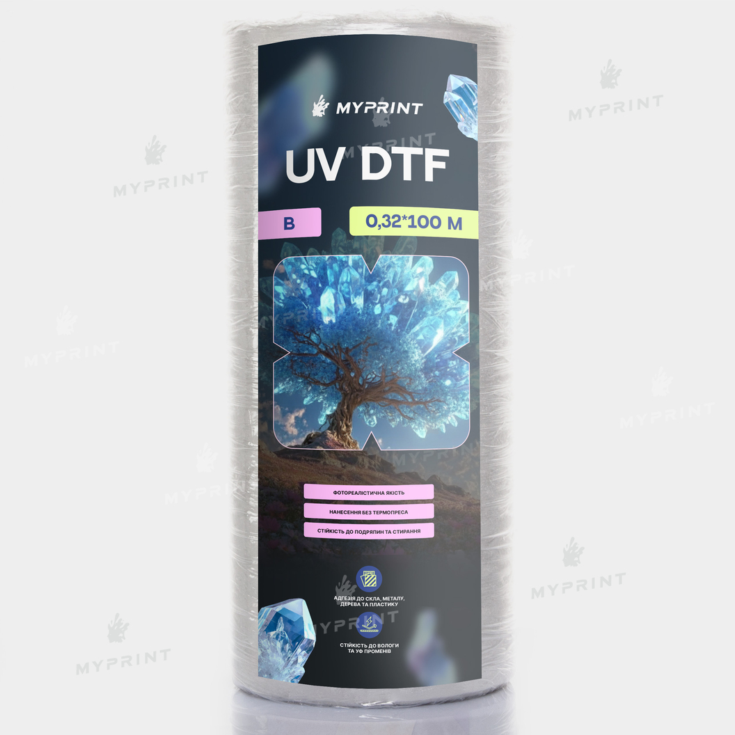Плівка для UV DTF друку My Print B, рулон 0,32*100 м (11566) - фото 1 - Витратні матеріали для друку