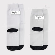 Носки для сублимации Style A белые с черным носком и пяткой 35 см (12126) - фото 5 Носки для сублимации Style A белые с черным носком и пяткой 35 см (12126) - фото 5 - Заготовки для сублимации