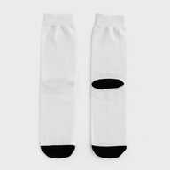 Носки для сублимации Style B белые с черным носком и пяткой 40 см (7135) - фото 1 Носки для сублимации Style B белые с черным носком и пяткой 40 см (7135) - фото 1 - Заготовки для сублимации
