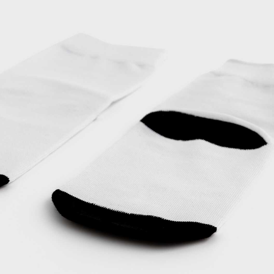 Носки для сублимации Style B белые с черным носком и пяткой 40 см (7135) - фото 2 Носки для сублимации Style B белые с черным носком и пяткой 40 см (7135) - фото 2 - Заготовки для сублимации