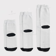 Носки для сублимации Style B белые с черным носком и пяткой 40 см (7135) - фото 3 Носки для сублимации Style B белые с черным носком и пяткой 40 см (7135) - фото 3 - Заготовки для сублимации