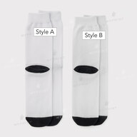 Носки для сублимации Style B белые с черным носком и пяткой 40 см (7135) - фото 5 Носки для сублимации Style B белые с черным носком и пяткой 40 см (7135) - фото 5 - Заготовки для сублимации