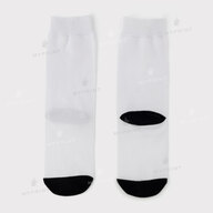 Носки для сублимации Style A белые с черным носком и пяткой 35 см (12126) - фото 1 Носки для сублимации Style A белые с черным носком и пяткой 35 см (12126) - фото 1 - Заготовки для сублимации