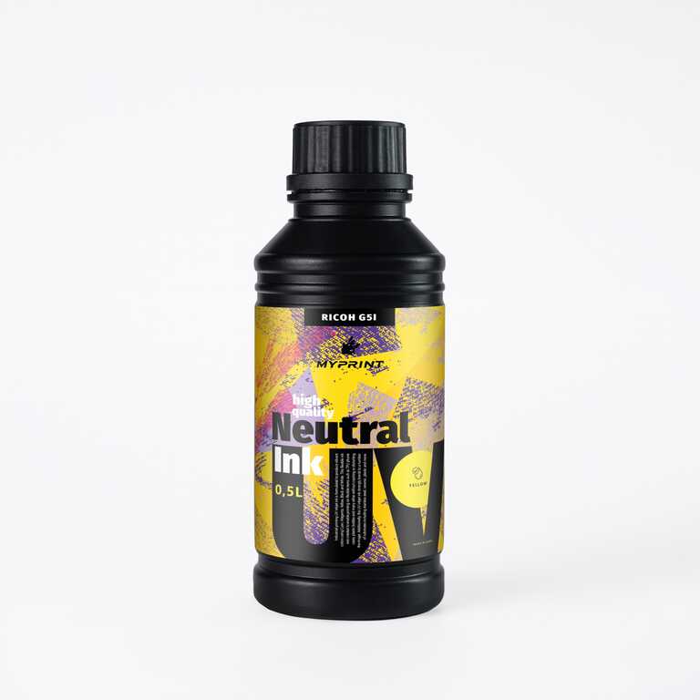 Чернила для УФ печати My Print UV LED neutral для Ricoh G5I (0,5 л) yellow (11221) 