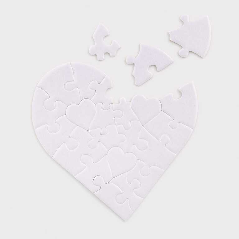Puzzle for sublimation heart (10*10 cm) 23 elements (7273) Puzzle for sublimation heart (10*10 cm) 23 elements (7273)