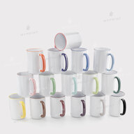 Чашка для сублімації з кольоровим обідком та кольоровою ручкою бордова 15 Oz (425 мл) (12680) - фото 4 Чашка для сублімації з кольоровим обідком та кольоровою ручкою бордова 15 Oz (425 мл) (12680) - фото 4 - Заготовки для сублімації