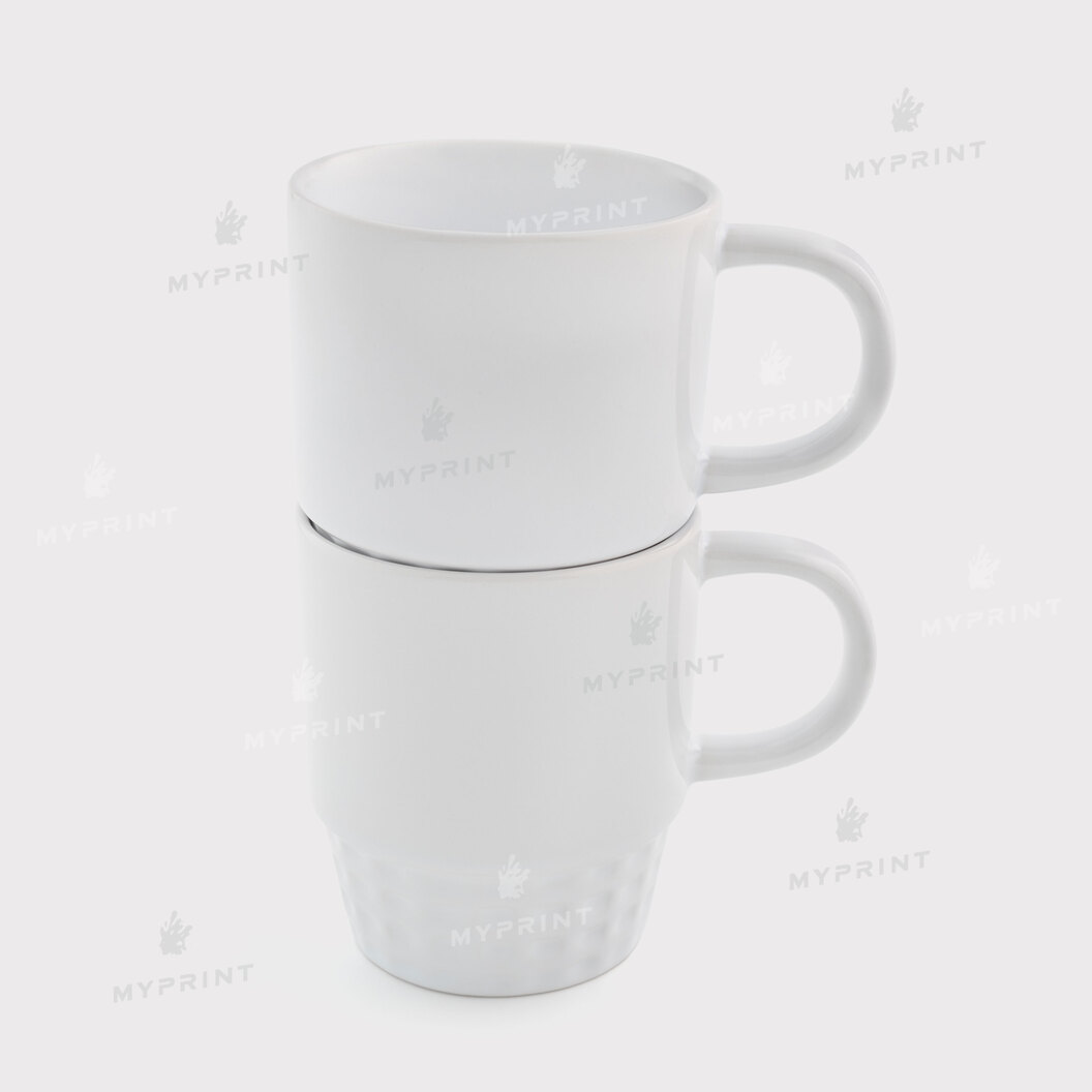 Кружка для сублимации белая складывающаяся одна на другую рифленая снизу (300 мл) (12690) - фото 3 Кружка для сублимации белая складывающаяся одна на другую рифленая снизу (300 мл) (12690) - фото 3 - Заготовки для сублимации