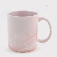 Чашка для сублімації мармурова рожева, яка складається одна на іншу (350 мл) (12670) - фото 1 - Заготовки для сублімації