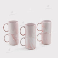 Чашка для сублімації мармурова рожева, яка складається одна на іншу (350 мл) (12670) - фото 6 - Заготовки для сублімації