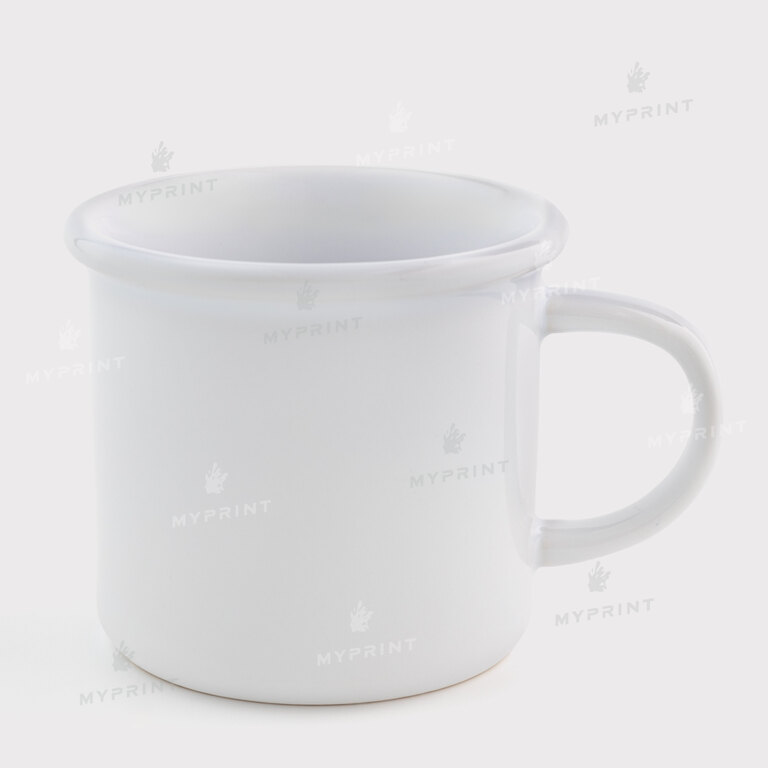 Кружка для сублимации в стиле эмалированной белая (250 мл) (12671) 