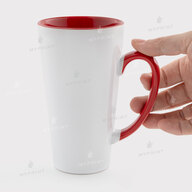 Кружка для сублимации латте цветная внутри с цветной ручкой красная 17 Oz (500 мл) (12654) - фото 2 Кружка для сублимации латте цветная внутри с цветной ручкой красная 17 Oz (500 мл) (12654) - фото 2 - Заготовки для сублимации
