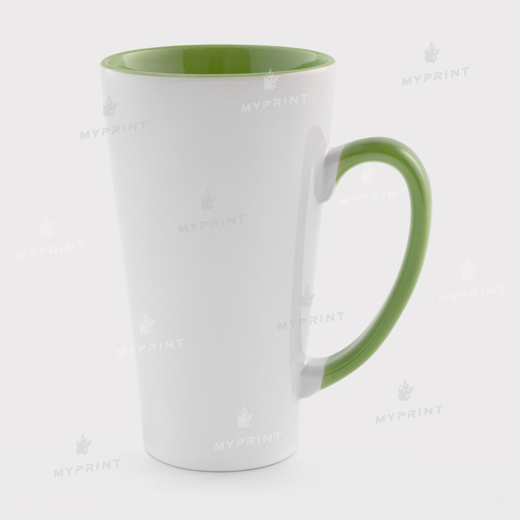 Кружка для сублимации латте цветная внутри с цветной ручкой салатовая 17 Oz (500 мл) (12656) - фото 1 Кружка для сублимации латте цветная внутри с цветной ручкой салатовая 17 Oz (500 мл) (12656) - фото 1 - Заготовки для сублимации