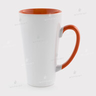 Кружка для сублимации латте цветная внутри с цветной ручкой оранжевая 17 Oz (500 мл) (12657) - фото 1 Кружка для сублимации латте цветная внутри с цветной ручкой оранжевая 17 Oz (500 мл) (12657) - фото 1 - Заготовки для сублимации