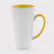 Кружка для сублимации латте цветная внутри с цветной ручкой желтая 17 Oz (500 мл) (12658) - фото 1 Кружка для сублимации латте цветная внутри с цветной ручкой желтая 17 Oz (500 мл) (12658) - фото 1 - Заготовки для сублимации