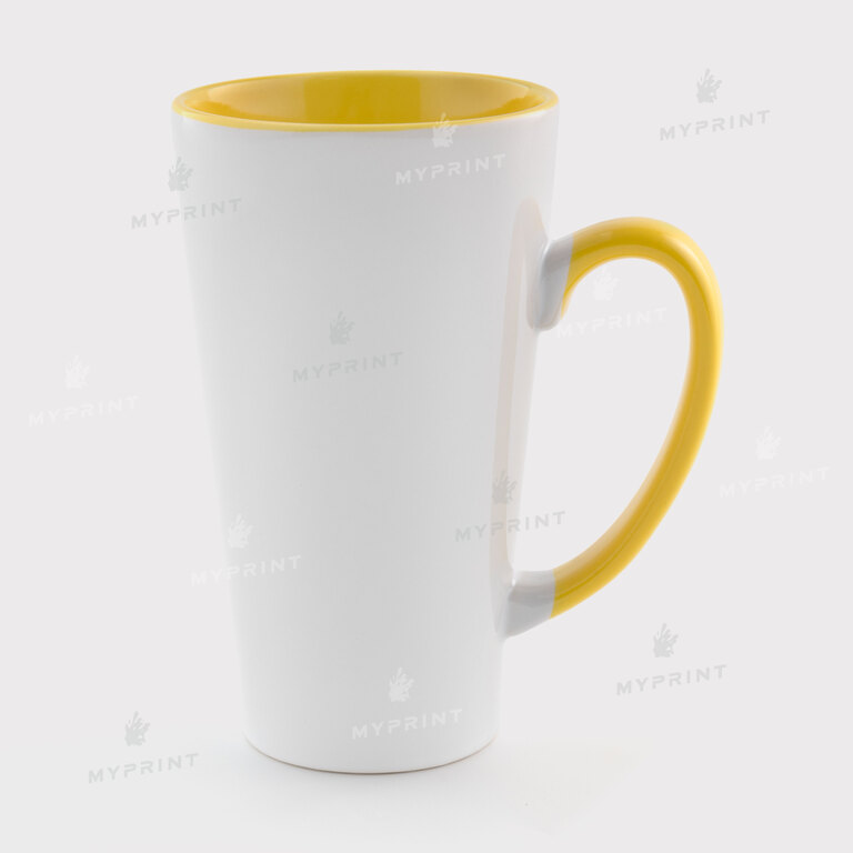 Чашка для сублімації лате кольорова всередині з кольоровою ручкою жовта 17 Oz (500 мл) (12658) Чашка для сублімації лате кольорова всередині з кольоровою ручкою жовта 17 Oz (500 мл) (12658)