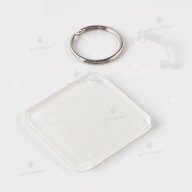 Keychain for sublimation acrylic double-sided square glossy white 50*50 mm, thickness 4 mm (11034) - фото 2 - Blanks for sublimation