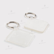 Keychain for sublimation acrylic double-sided square glossy white 50*50 mm, thickness 4 mm (11034) - фото 3 - Blanks for sublimation