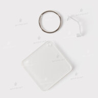 Keychain for sublimation acrylic double-sided square glossy white 50*50 mm, thickness 4 mm (11034) - фото 4 - Blanks for sublimation