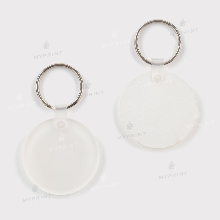 Keychain for sublimation acrylic double-sided round glossy white d = 50 mm, thickness 4 mm (11033) Keychain for sublimation acrylic double-sided round glossy white d = 50 mm, thickness 4 mm (11033)