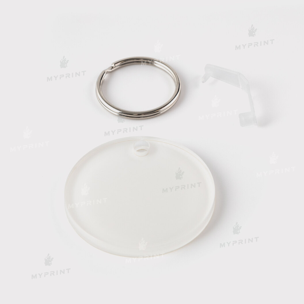 Keychain for sublimation acrylic double-sided round glossy white d = 50 mm, thickness 4 mm (11033) - фото 2 Keychain for sublimation acrylic double-sided round glossy white d = 50 mm, thickness 4 mm (11033) - фото 2 - Blanks for sublimation