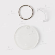 Keychain for sublimation acrylic double-sided round glossy white d = 50 mm, thickness 4 mm (11033) - фото 4 Keychain for sublimation acrylic double-sided round glossy white d = 50 mm, thickness 4 mm (11033) - фото 4 - Blanks for sublimation