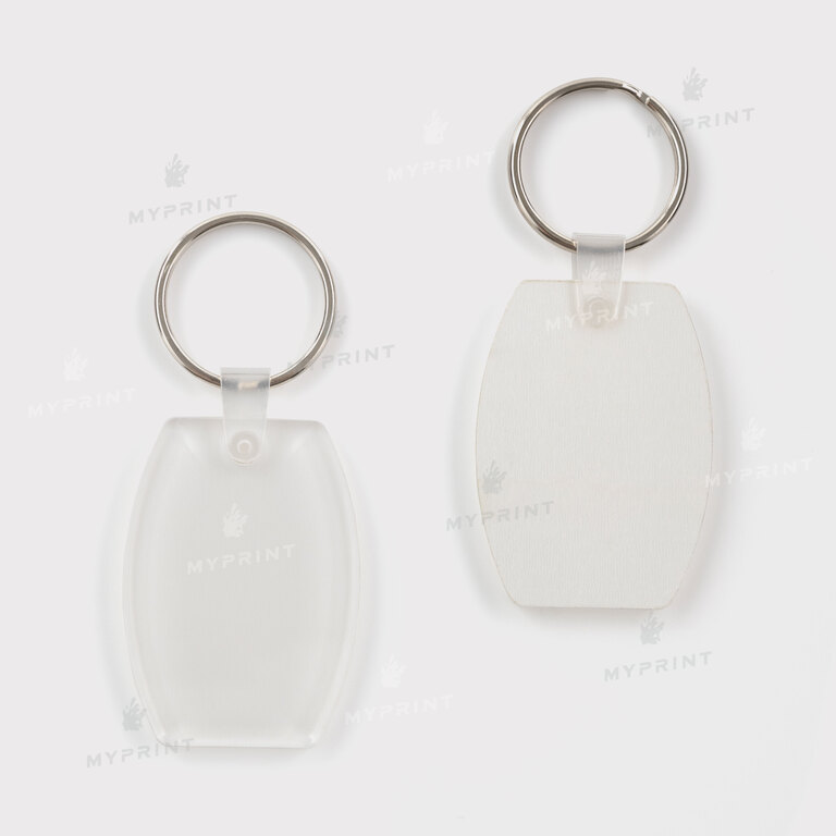 Keychain for sublimation acrylic double-sided oval glossy white 40*55 mm, thickness 4 mm (12201) Keychain for sublimation acrylic double-sided oval glossy white 40*55 mm, thickness 4 mm (12201)
