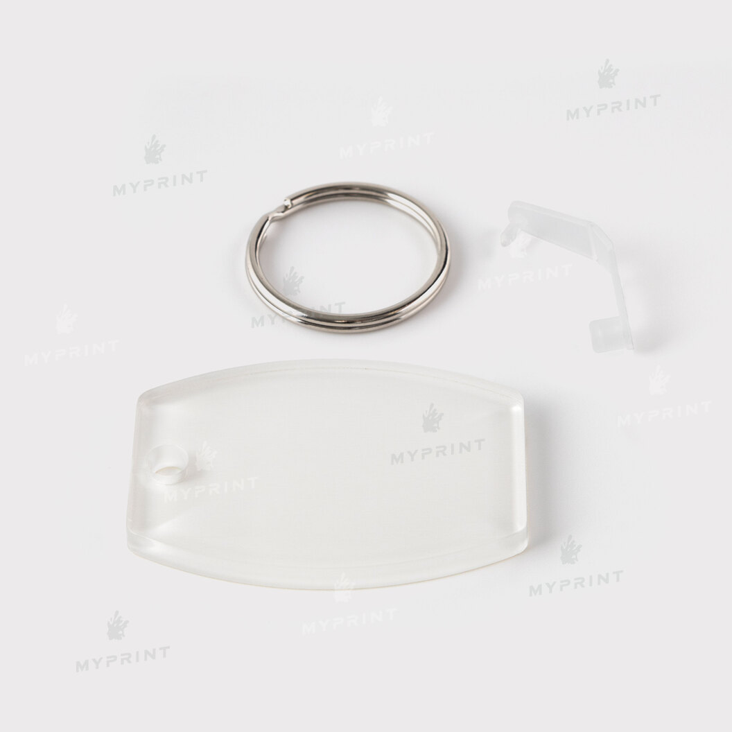 Keychain for sublimation acrylic double-sided oval glossy white 40*55 mm, thickness 4 mm (12201) - фото 2 Keychain for sublimation acrylic double-sided oval glossy white 40*55 mm, thickness 4 mm (12201) - фото 2 - Blanks for sublimation