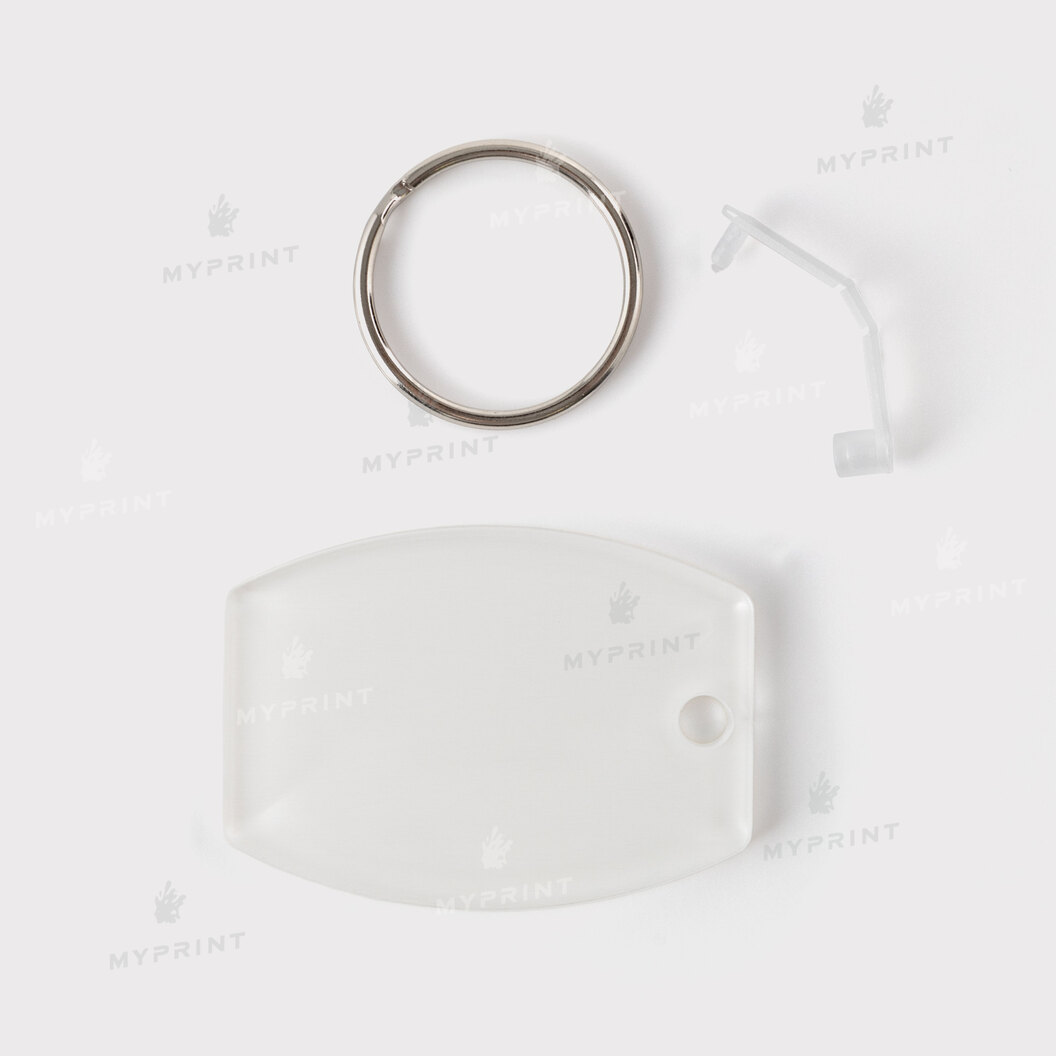 Keychain for sublimation acrylic double-sided oval glossy white 40*55 mm, thickness 4 mm (12201) - фото 4 Keychain for sublimation acrylic double-sided oval glossy white 40*55 mm, thickness 4 mm (12201) - фото 4 - Blanks for sublimation